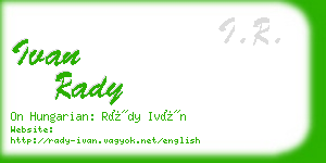 ivan rady business card